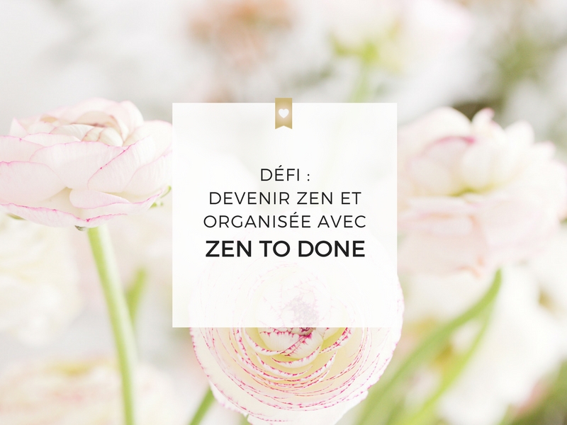 Défi : Devenir zen et organisée grâce à la méthode Zen to Done (ZTD) de Leo Babauta