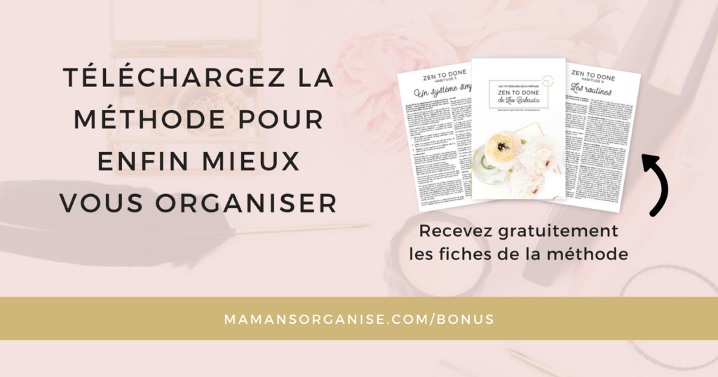 Téléchargez gratuitement la méthode pour enfin mieux vous organiser.