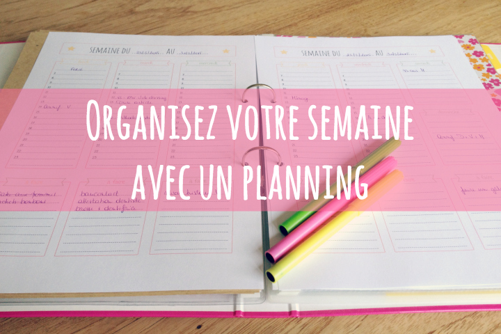 Planning à imprimer pour organiser sa semaine